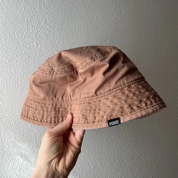 PINK Victoria’s Secret Mauve Brown Bucket Hat - Picture 2 of 6
